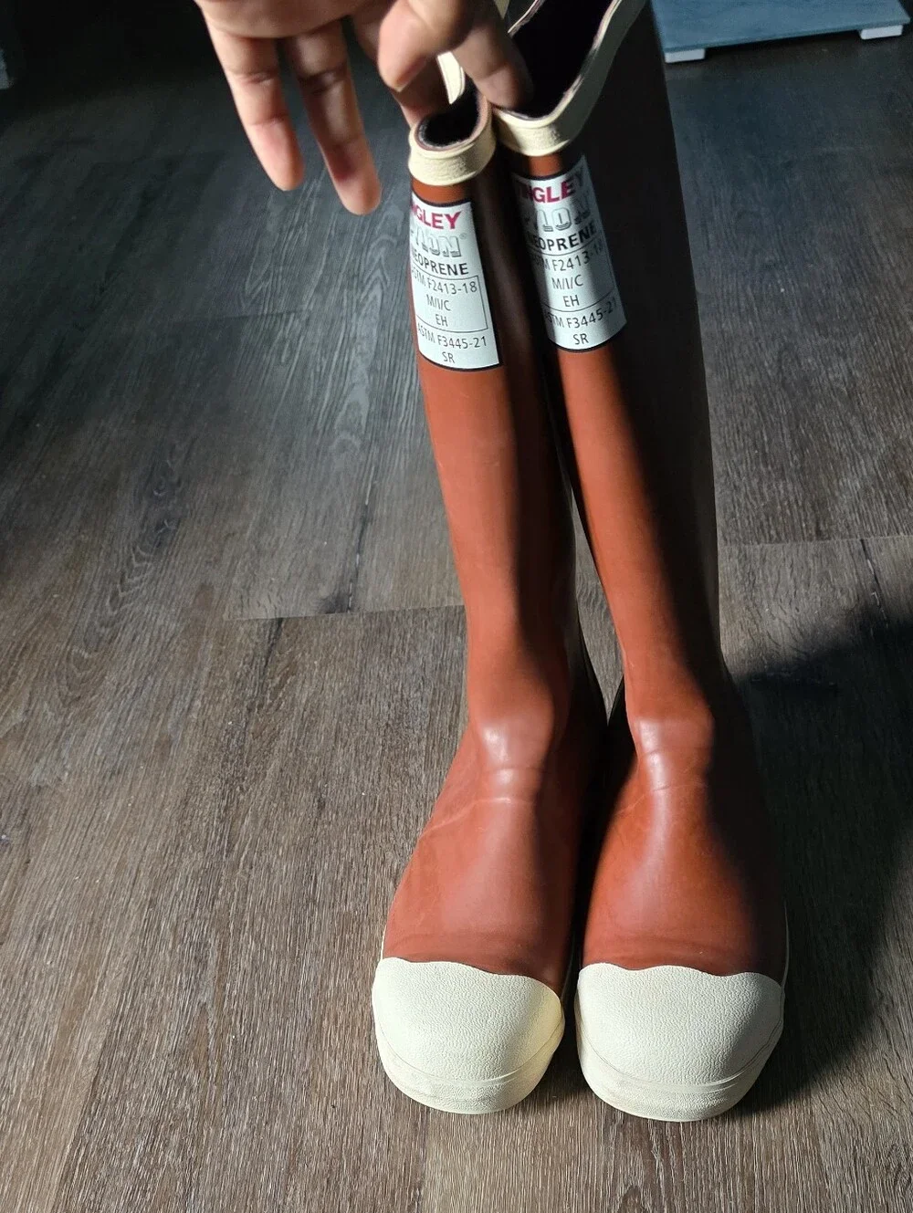 Steel Toe Rubber Work Boots Size 7